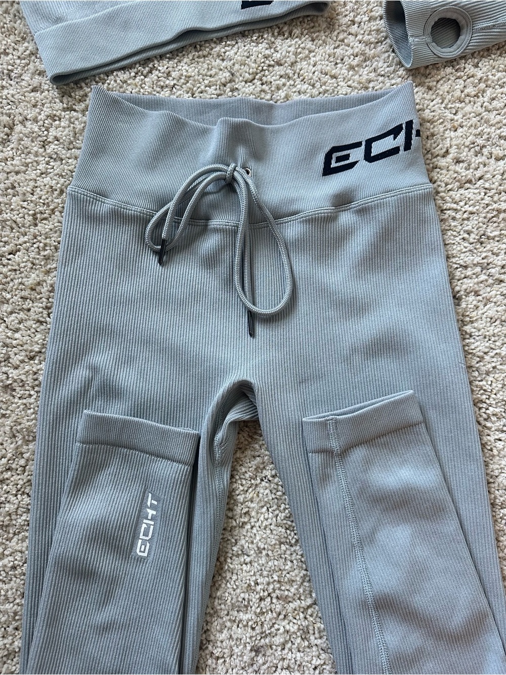 ECHT Light Gray Ribbed Set - Picture 3 of 7